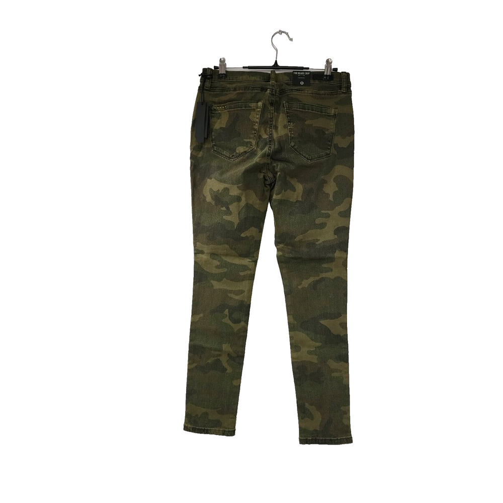 BLANKNYC The Reade Crop Size 28 Green Camouflage Denim Cotton Skinny Leg - Picture 2 of 8